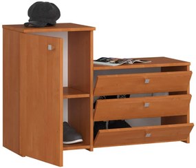 3 krídlový botník S16 s komodou - olcha