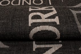 TA Koberec 20224 Čierna / strieborná