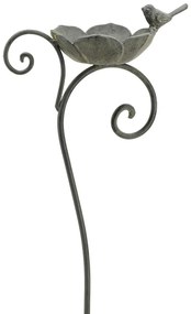 Zapichovacie napájadlo pre vtáky Kara, 99x26 cm, kov, sivá