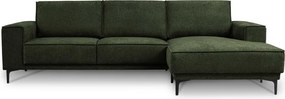 Zelená ženilková rohová pohovka (pravý roh/s leňoškou) Copenhagen – Scandic