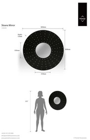 Nástenné zrkadlo ø 82 cm Sloane – Premier Housewares