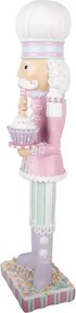 Farebný vianočný luskáčik cukrár s muffinom a perníčkom - 13*11*47 cm