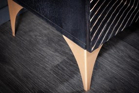 Dizajnová vysoká komoda Venetia 120 cm čierno-zlatá