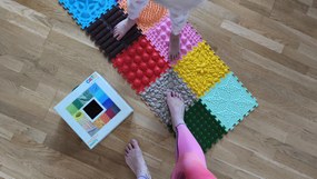 OrtoNature Masážne ortopedické podložky súprava 9 ks - Dúhová melódia