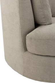 Šedé okrúhle kreslo Swivel Grey - 98*107*88cm