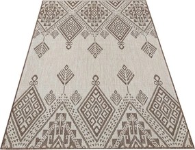 DY Obojstranný hnedý koberec s geometrickým vzorom Zara 13 Rozmer: 120x170 cm