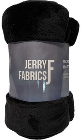 JERRY FABRICS -  JERRY FABRICS Deka microflanel super soft Čierna Polyester, 150/200 cm