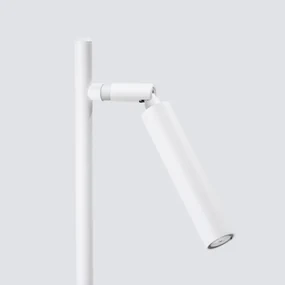 Stolná lampa Pastelo, 1x biele kovové tienidlo