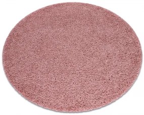 Okrúhly koberec SOFFI shaggy 5cm ružová Veľkosť: 100cm - kruh