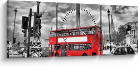 Obraz - Trafalgar Square (s hodinami) (90x30 cm)