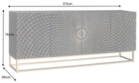 Komoda 44320 177cm Illusion Drevo Mango  - Komfort-nábytok