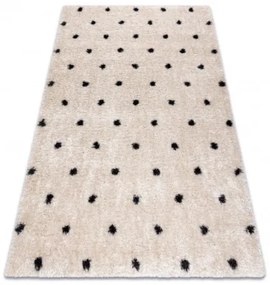 Koberec FLUFFY 2370 shaggy bodky - krém / antracit