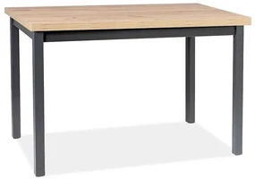 Jedálenský stôl Adam 120 x 68 cm, dub artisan / čierna