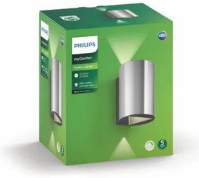 Philips 17357/47/P0 - LED vonkajšie nástenné svietidlo BUXUS 2xLED/4,5W IP44