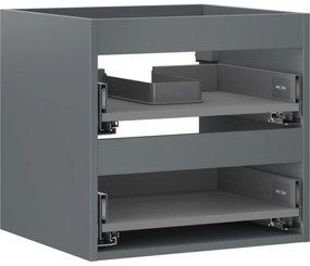 Mexen Box-A, závesná skrinka 50 cm, 2 zásuvky, grafitová matná, 91AX0-0500-470-2-66