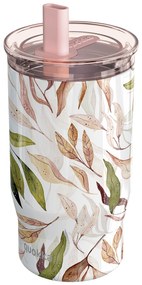 Nerezový termohrnček so slamkou Mist Falling Leaves 720 ml
