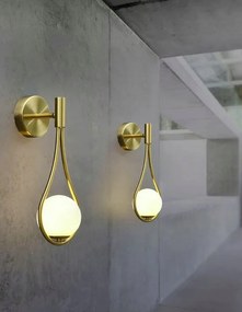 Toolight - sklenená nástenná lampa G9 APP603-1W, zlatá, OSW-08996
