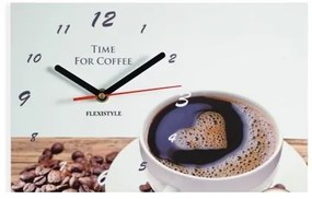Nástenné hodiny so šálkou kávy