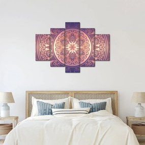 Obraz - Mandala na fialovom gradiente (150x105 cm)