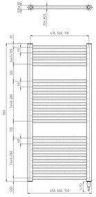 Aqualine Aqualine, DIRECT-E elektrické vykurovacie teleso, rovné, 450x960 mm, 300W, biela, ILE94T