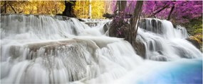Obraz Erawan vodopádu v lese (120x50 cm)