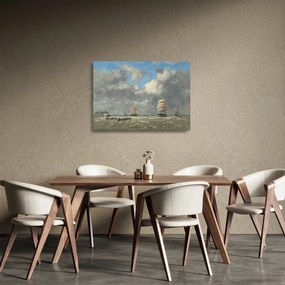 Sklenený obraz - Eugène Boudin, Le Havre, reprodukcia (70x50 cm)