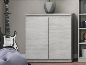 Skrinka 2-dverová Carlos, šedý beton, 75 cm%