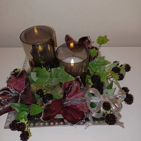 DECOLED Mašle, 9 x 8 cm, strieborná