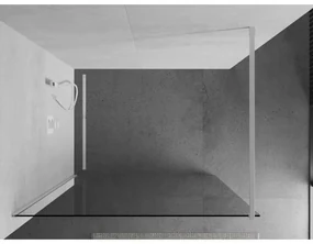 Mexen Kioto, Walk-In sprchová zástena 80 x 200 cm, 8mm číre sklo, biely profil, 800-080-101-20-00