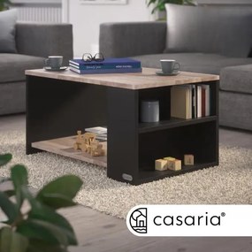 InternetovaZahrada Konferenčný stolík Santa Cruz 90x60x50 cm - drevo/sivý