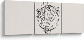 Obraz - Lúčny kvet N⁰1 (s hodinami) (90x30 cm)