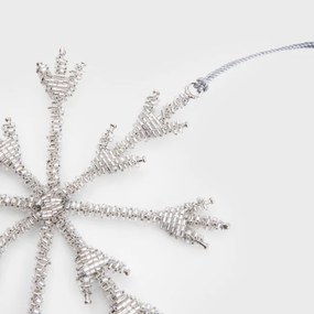 Vianočná ozdoba DIAME strieborná snehová vločka 710490