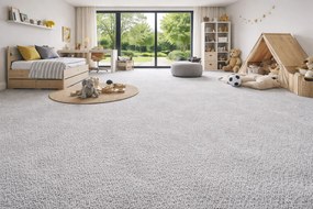 Lano, Metrážny koberec Aura 870, na mieru, šíře 4m,5m, šedá, ab (mriežka), chodba / predsieň