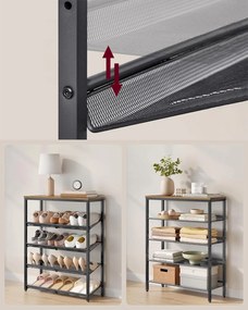 5-poschodový stojan na topánky 30×75×93 cm