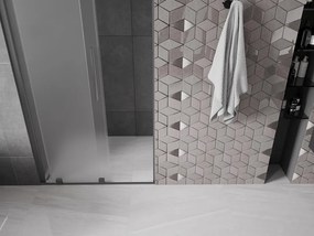Mexen Velar, posuvné sprchové dvere do otvoru 100 cm, 8mm sklo námraza, brúsený grafit, 871-100-000-31-95