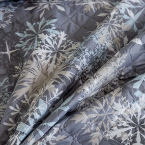 Prehoz na posteľ SNOWFLAKE, modrosivý Rozmer: 170 x 210 cm