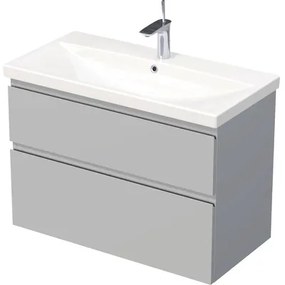 Kúpeľňová skrinka s umývadlem Intedoor LANDAU šedý matný 90 x 65 x 45 cm