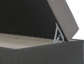 Posteľ Ormea 88x202 cm, sivo-hnedá/tmavo šedá látka