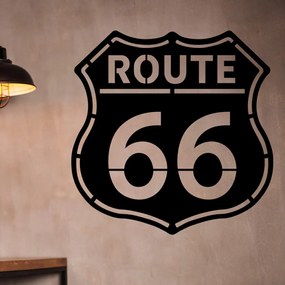 Veselá Stena Samolepka na stenu na stenu Route 66 Farba: černá