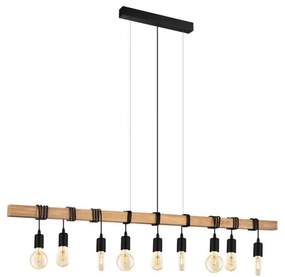 Eglo 182429 - Závesný luster na lanku TOWNSHEND 9xE27/60W/230V