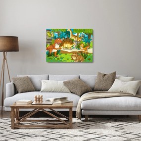 Sklenený obraz - Dinosauria (70x50 cm)