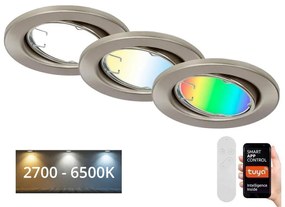 Brilo Brilo - SADA 3x LED RGBW Stmievateľné kúpeľňové svietidlo GU10/4,9W/230V Tuya+ DO BL1227