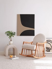 Elegantné hojdacie kreslo Harmonia Lux zo 100% bukového dreva - biela
