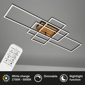 Brilo - LED Stmievateľný prisadený luster FRAME LED/51W/230V čierna/hnedá + DO