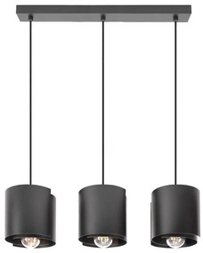 Závesné svietidlo HUGO čierne 2961/Z-B-3 LW3