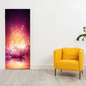 Fototapeta na dvere - Lotosový kvet (95x205cm)