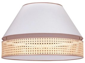 Duolla - Stropné svietidlo AVIGNON 1xE27/15W/230V pr. 50 cm biela/ratan