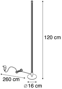 Stojaca lampa čierna vrátane LED s dotykovým stmievačom 3 stupňové stmievanie - Line-up