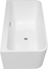 Besco Akrylátová voľne stojaca vaňa Varya 150x75 BESCO-Typ výpuste: Click-Clack s prepadom, grafit, BESCO-Rozmery: 150x75, BESCO-Farba: Biela
