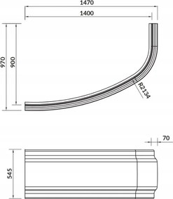 Cersanit Joanna New, panel vane lavý/pravý, biela, S401-102
